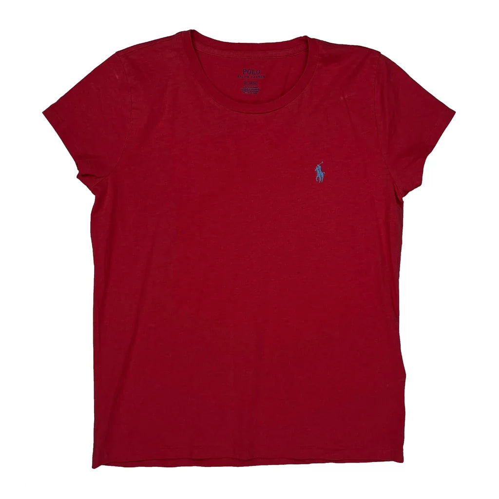Polo By Ralph Lauren T-Shirt - Medium Red Cotton