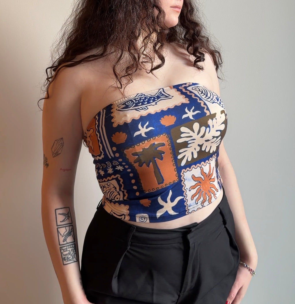 Lace tropical top - Size S