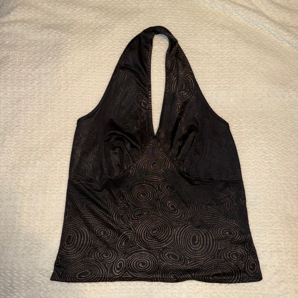 Black top with golden ornament - Size S/M