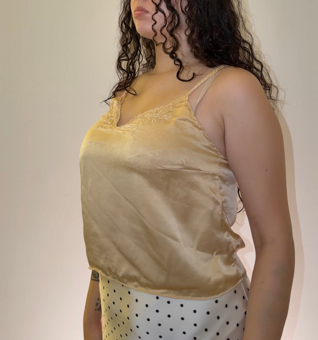 La Perla Golden Silk Top - Size S