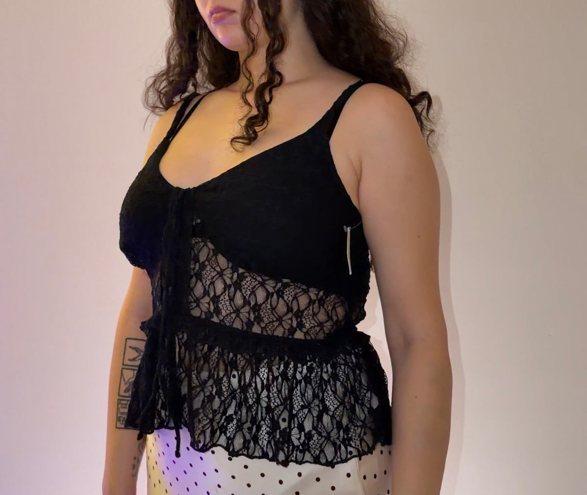Black Lace Top - Size M