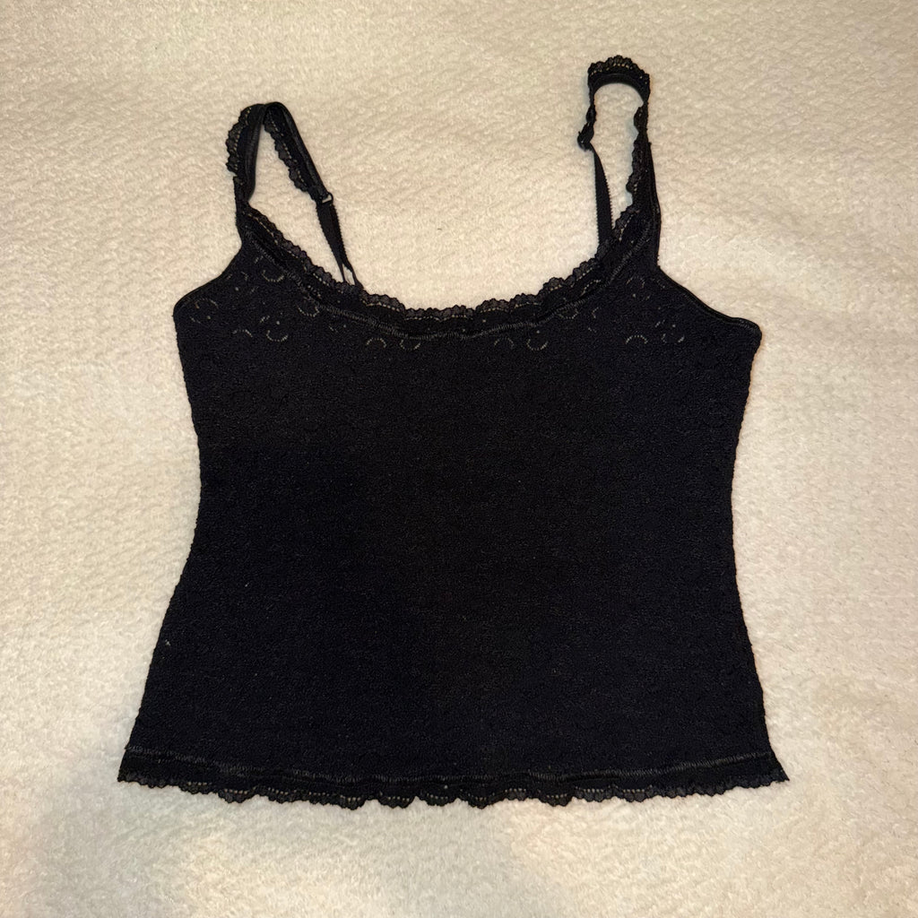Black Lace Top - Size S/M