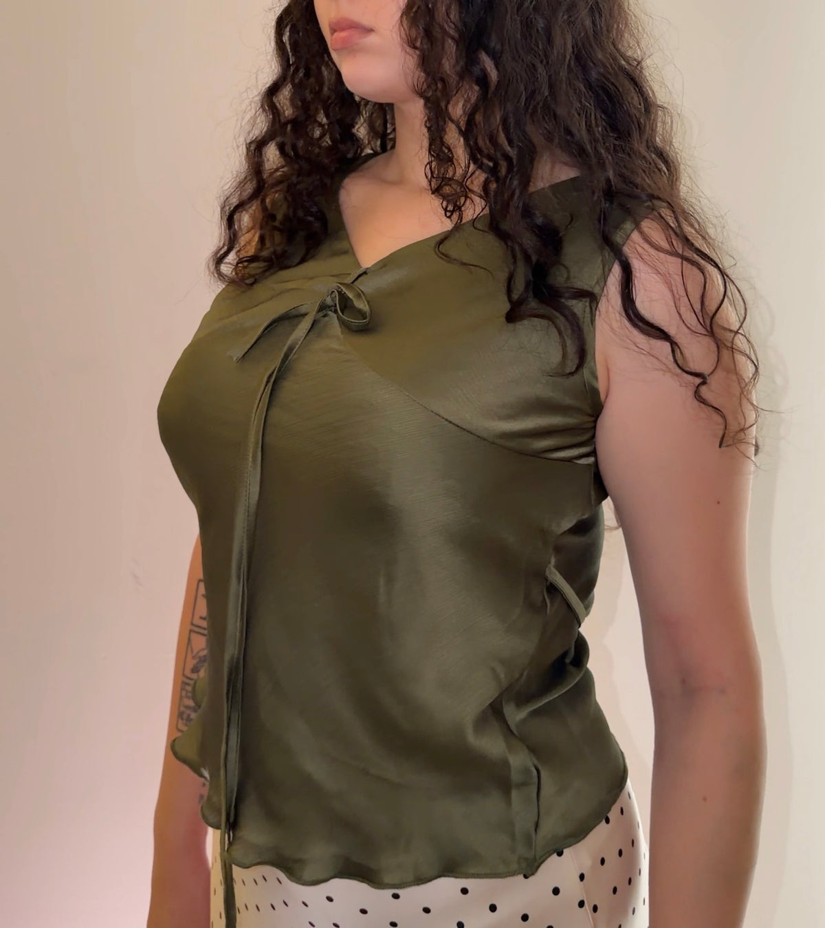 Green Silk La Perla Top - Size S/M