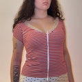 Red white t-shirt - Size M