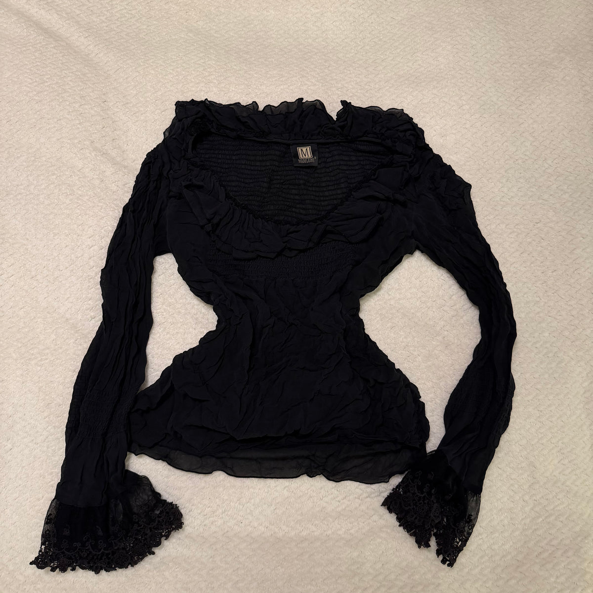 Black Madeline Top - Size S/M