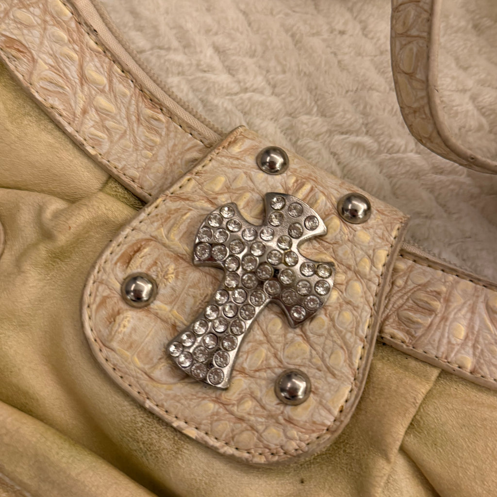 Beige bag with cross