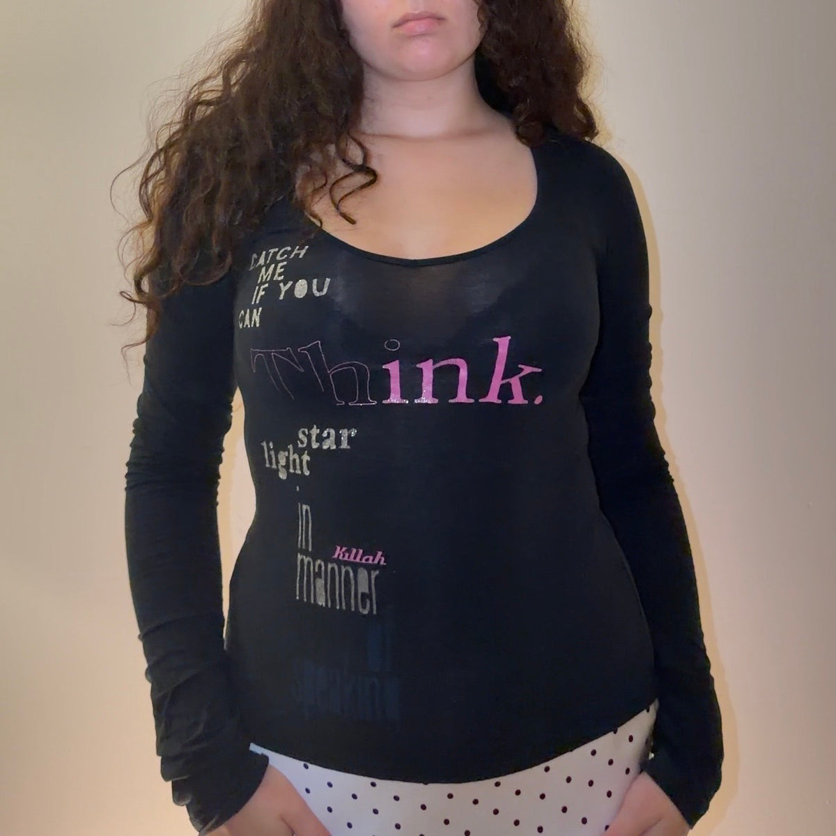 Long Sleeve Miss Sixty black top - Size S