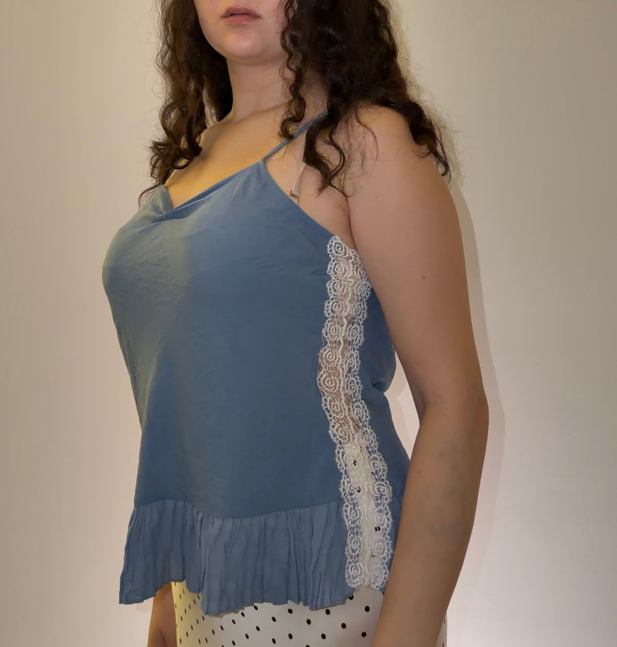 Blue Lace Top - Size M