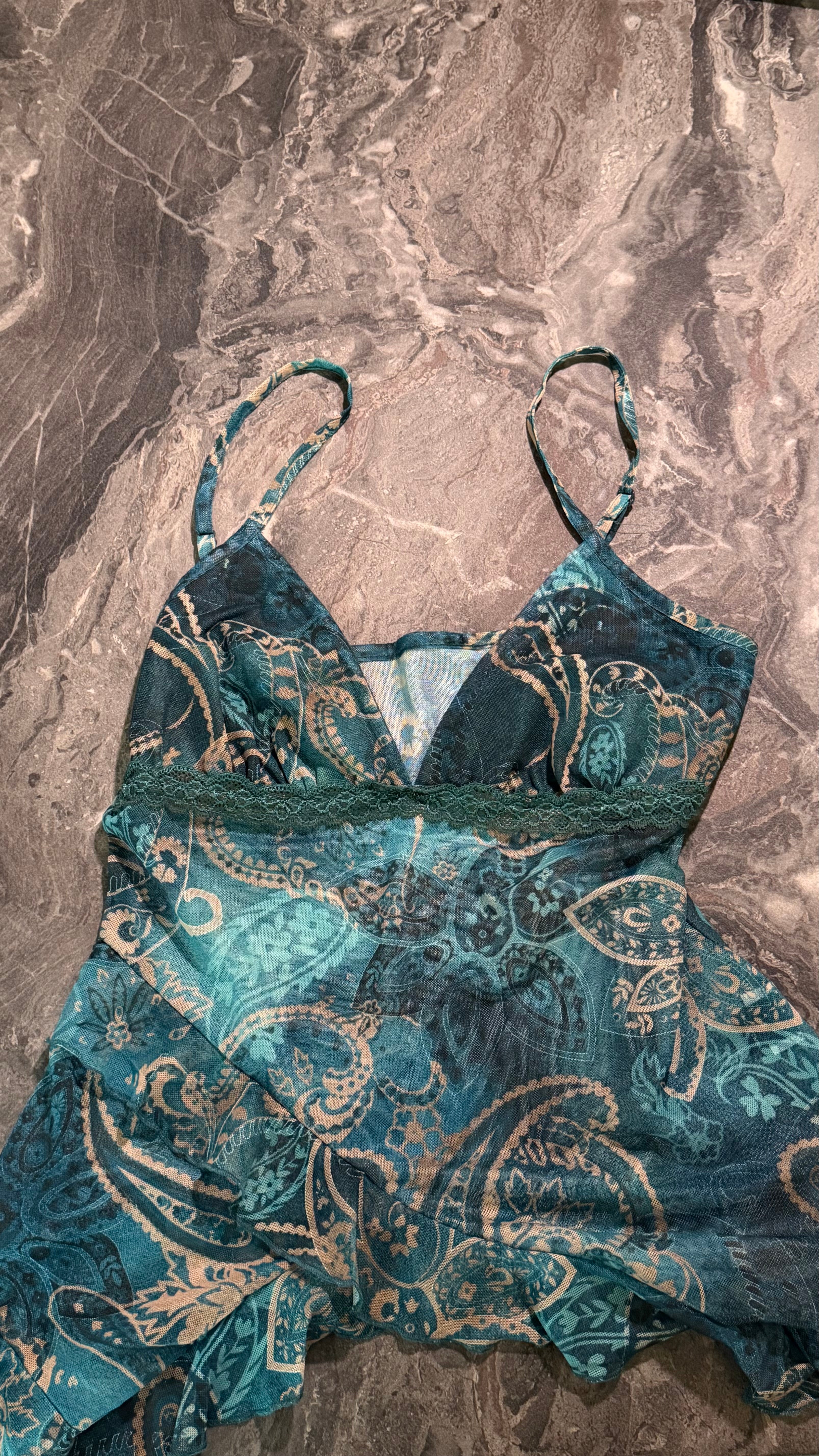 Emerald Floral Top - Size S