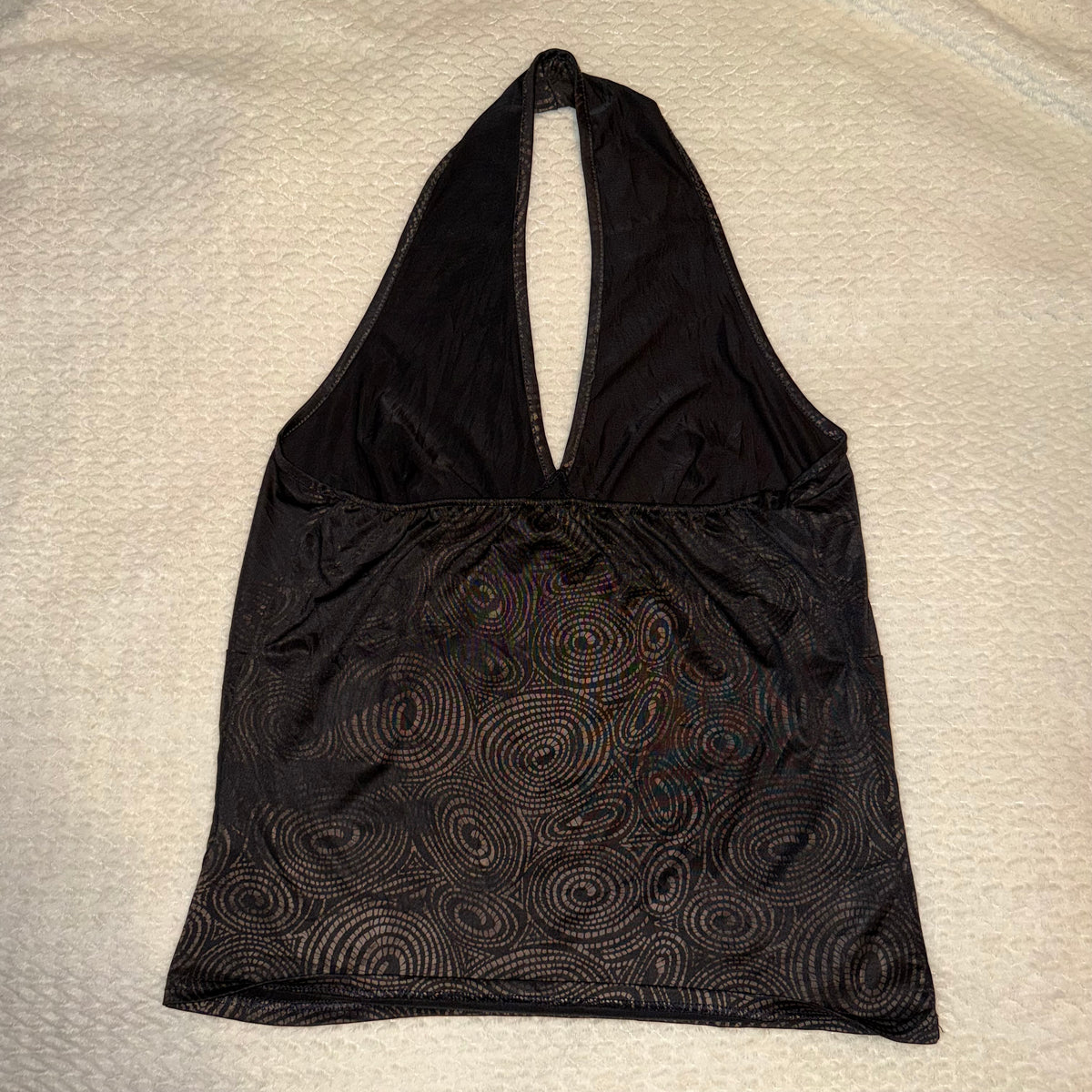 Black top with golden ornament - Size S/M