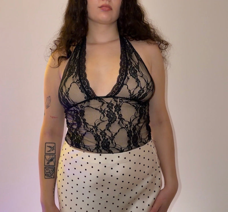 Beige Black Top - Size S