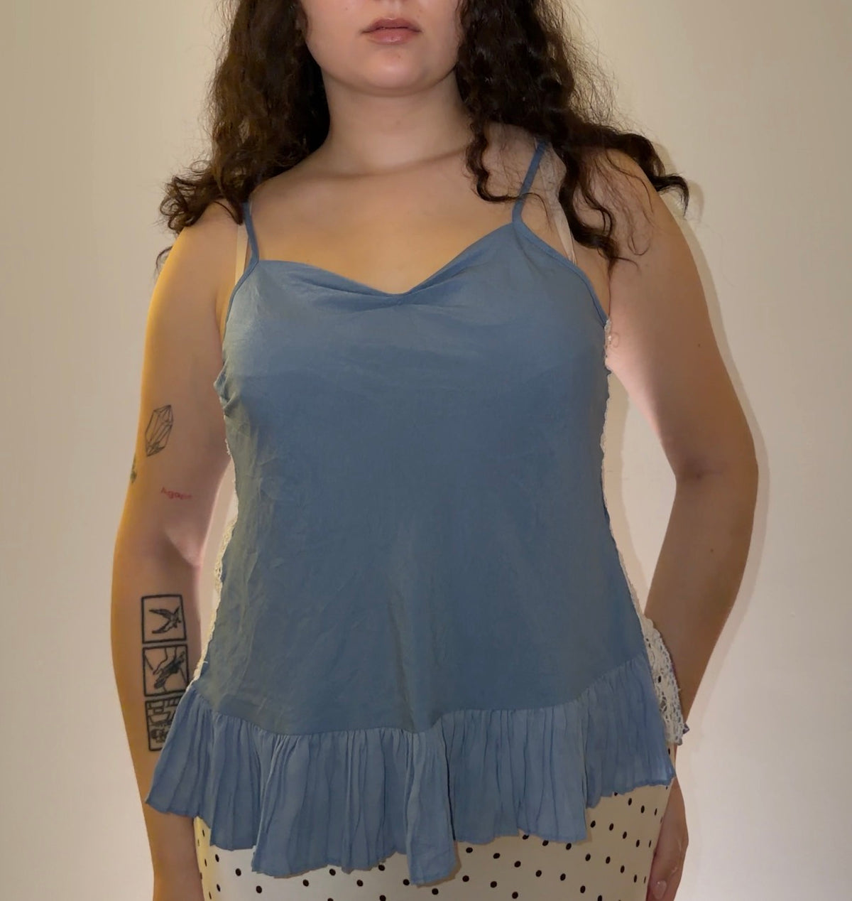 Blue Lace Top - Size M