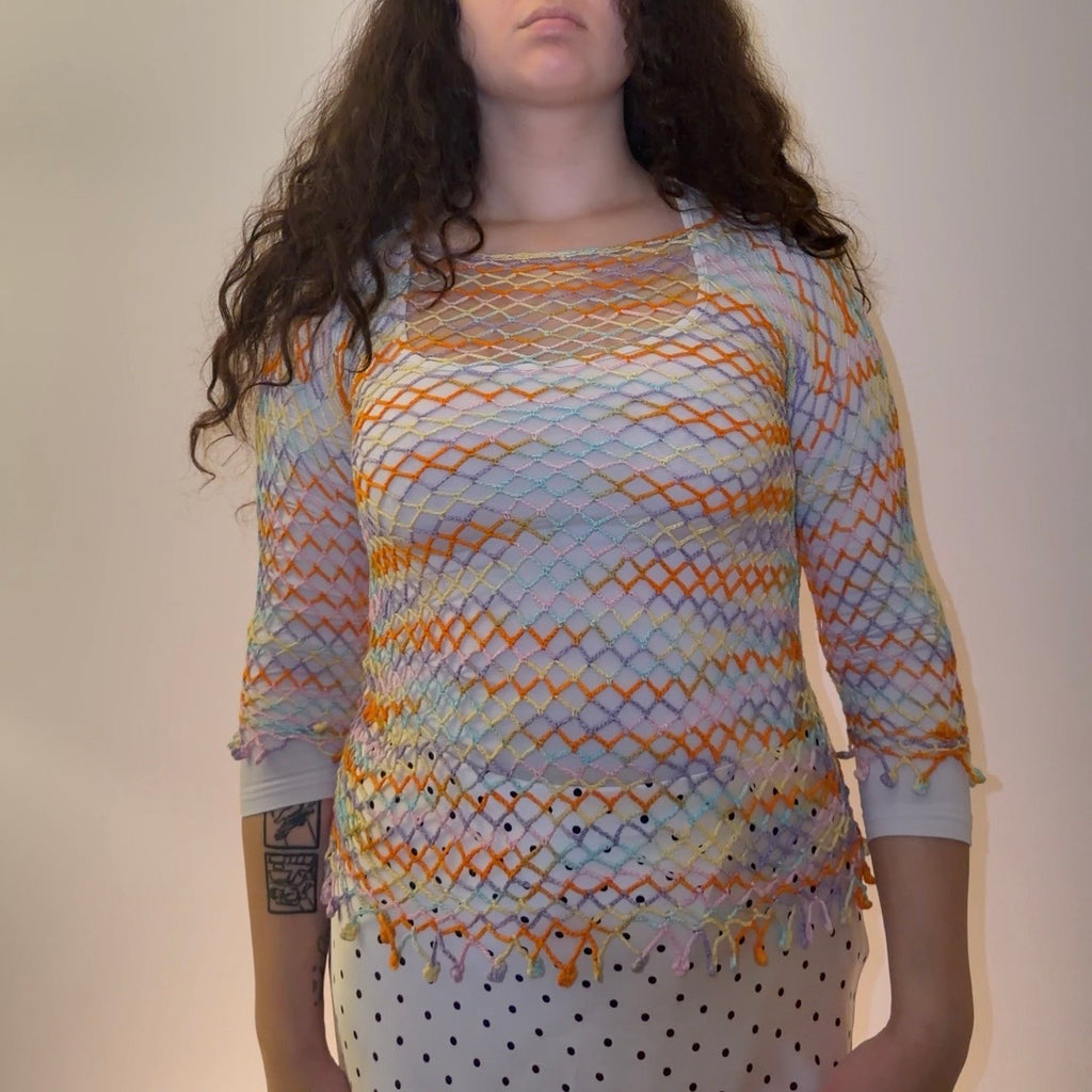 Multicolor Sheer Knit Jumper - Size S