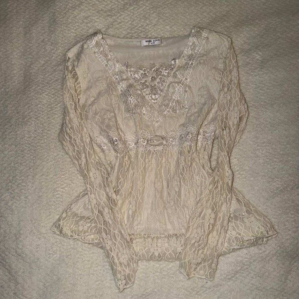 White Lace Sleeve - Size S
