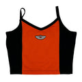 Harley Davidson Cropped Cami Top - Medium Orange Cotton