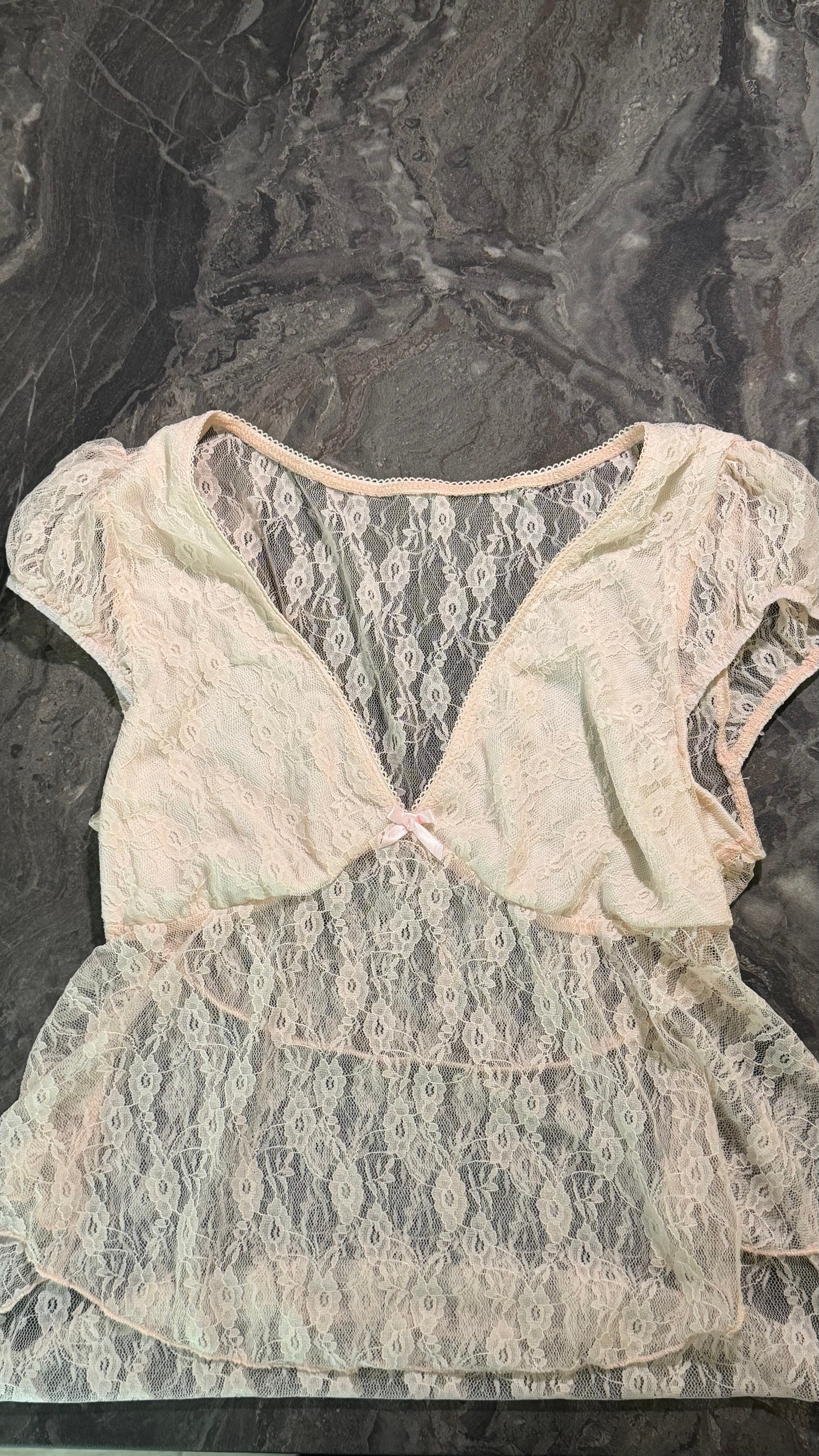 Light Pink Lace top - Size M
