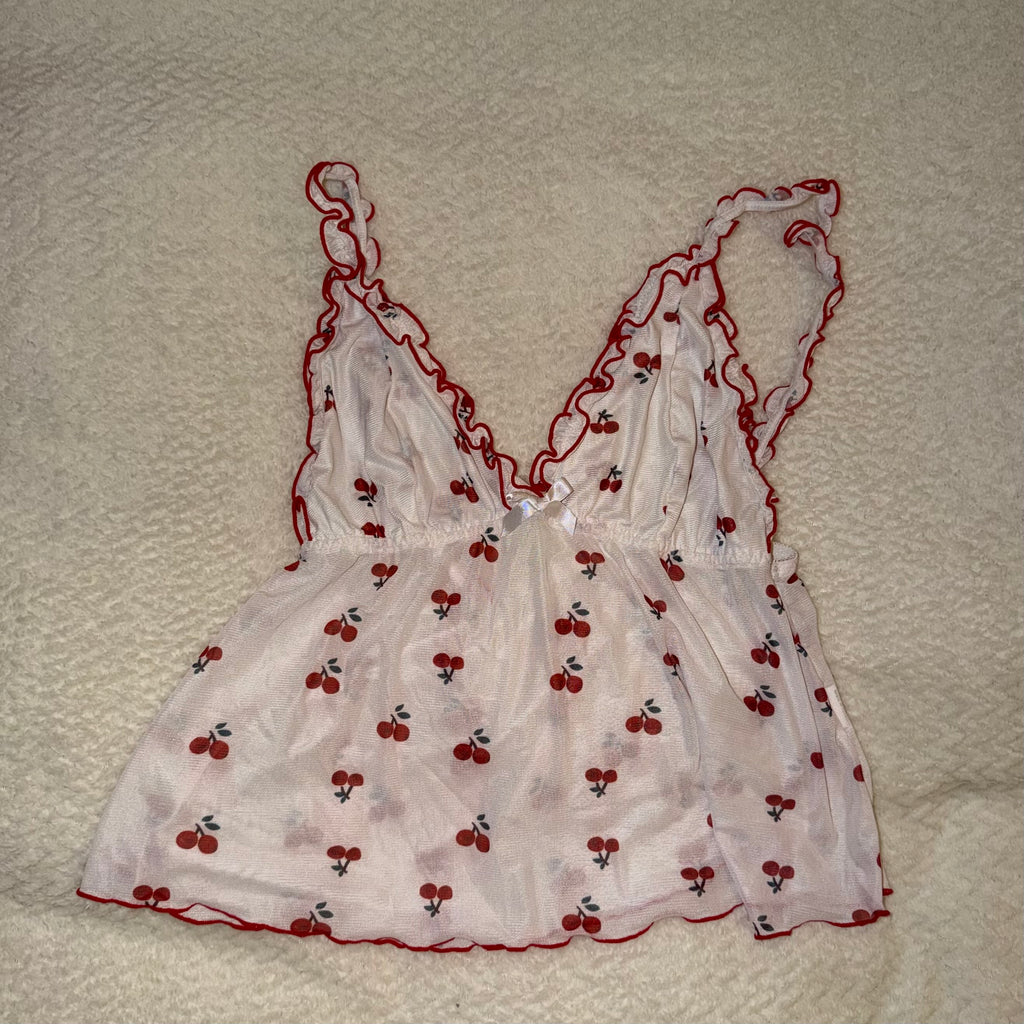 White and red cherry - Size S