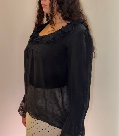Black Madeline Top - Size S/M