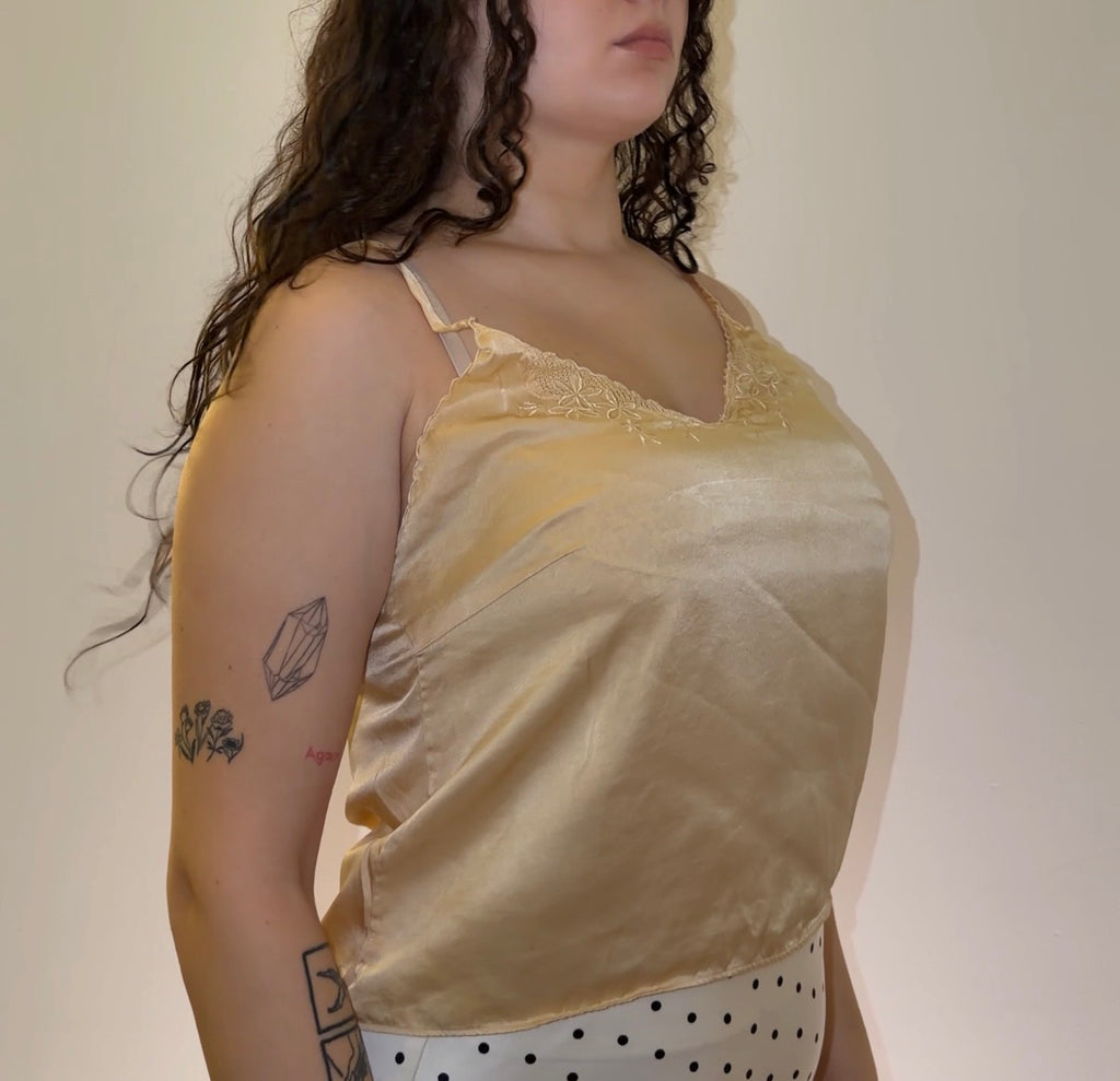 La Perla Golden Silk Top - Size S