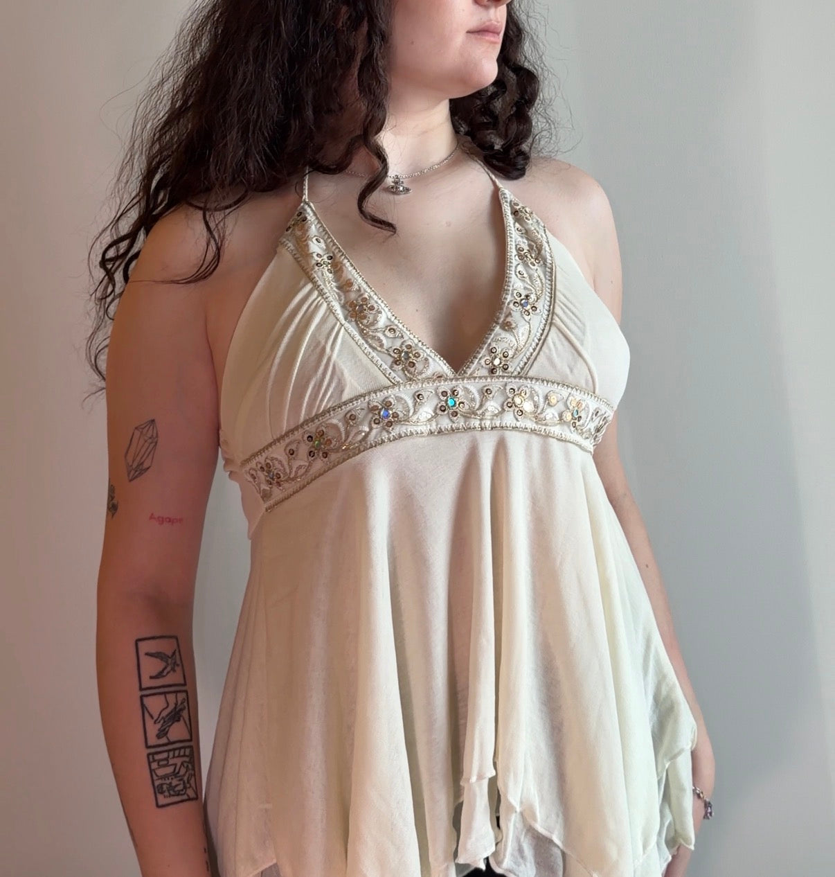 Cream Beige Top - Size M