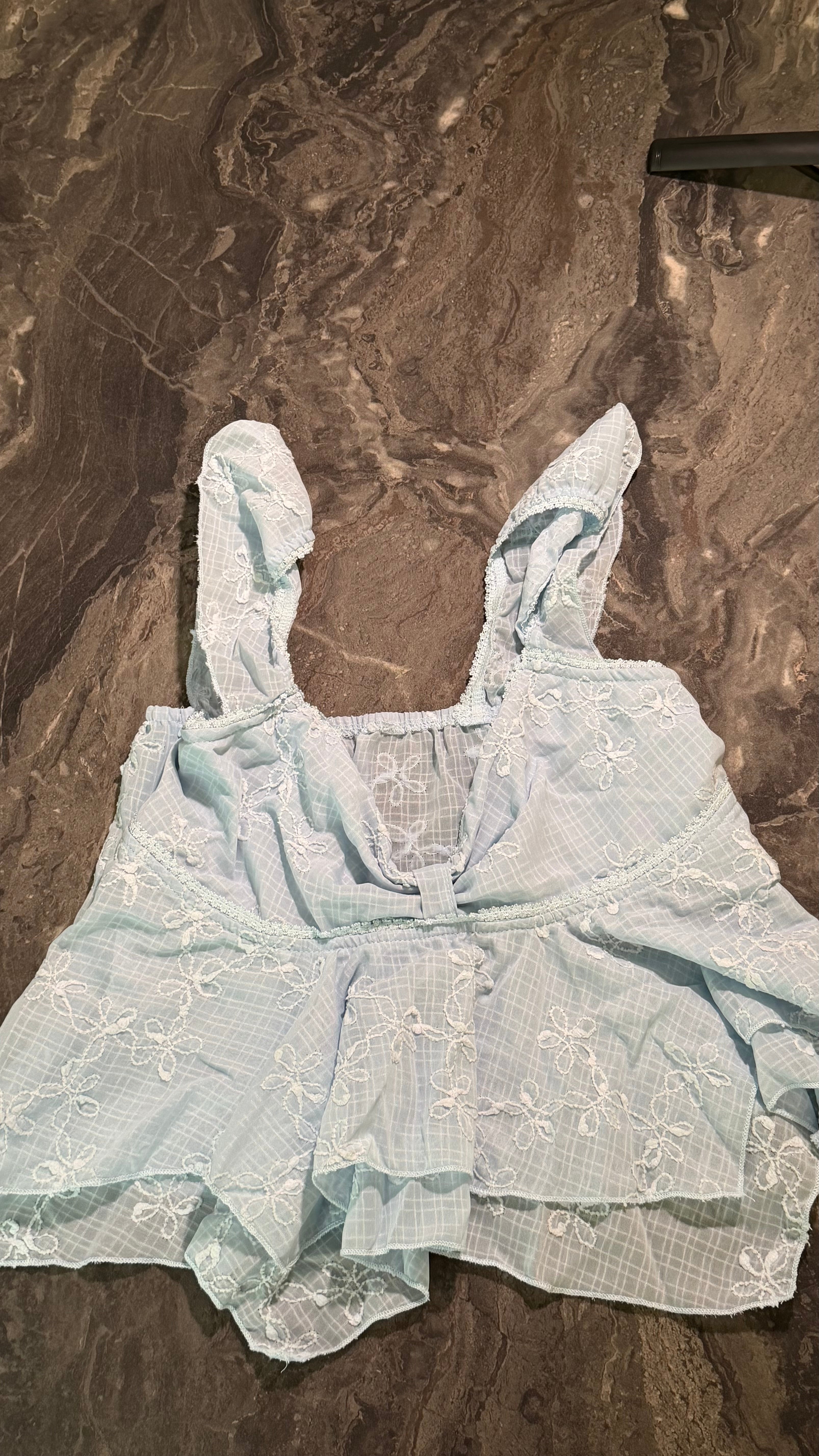 Light Blue Lace Top - Size M