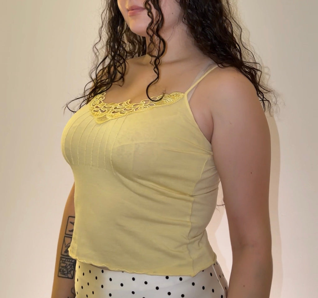 Yellow Lace Top - Size M