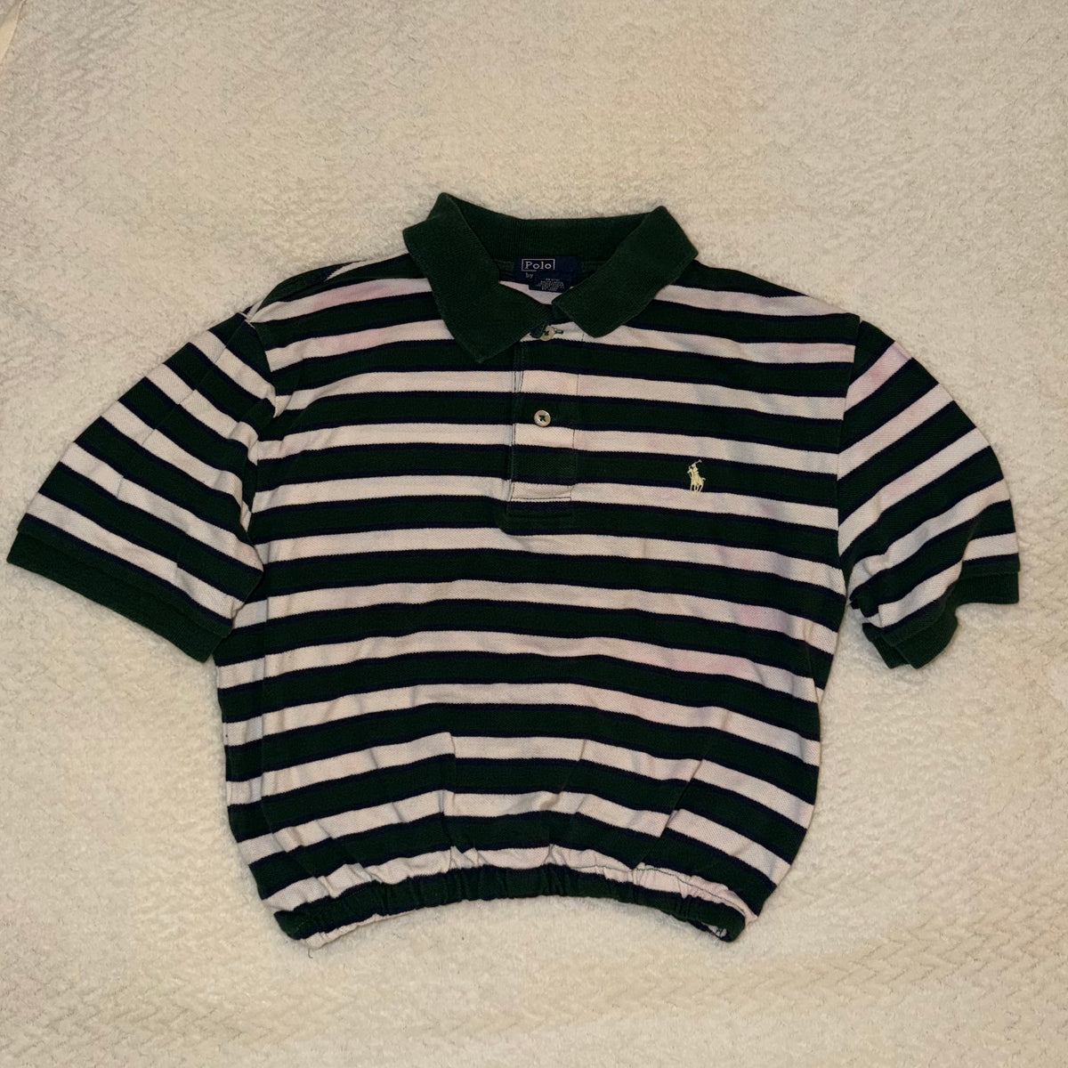 Ralph Lauren white and green polo - Size XS