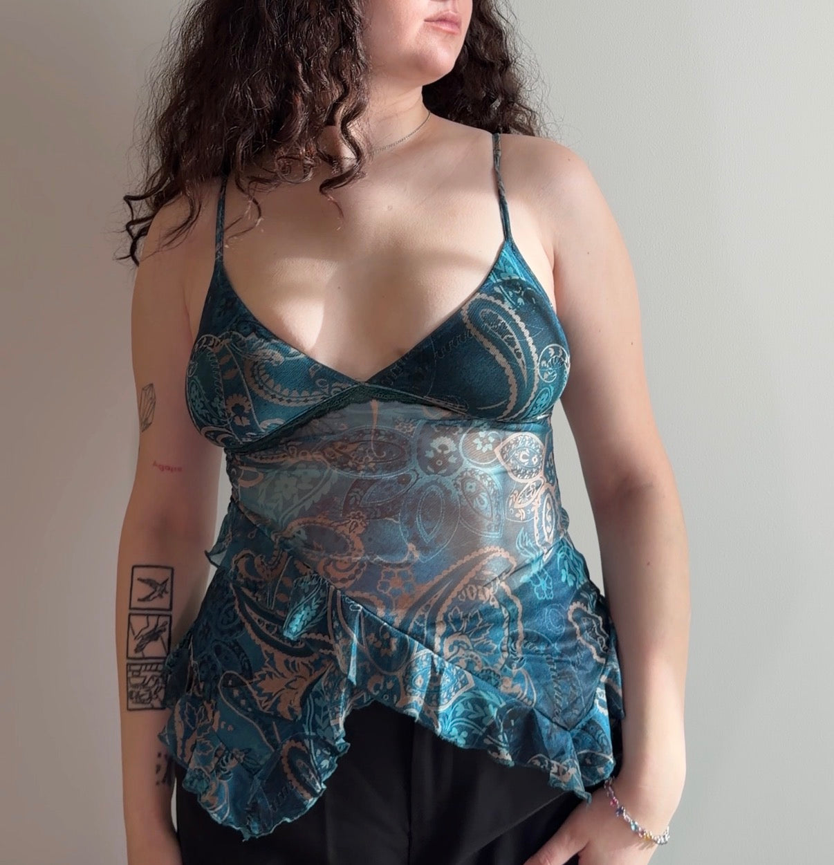 Emerald Floral Top - Size S