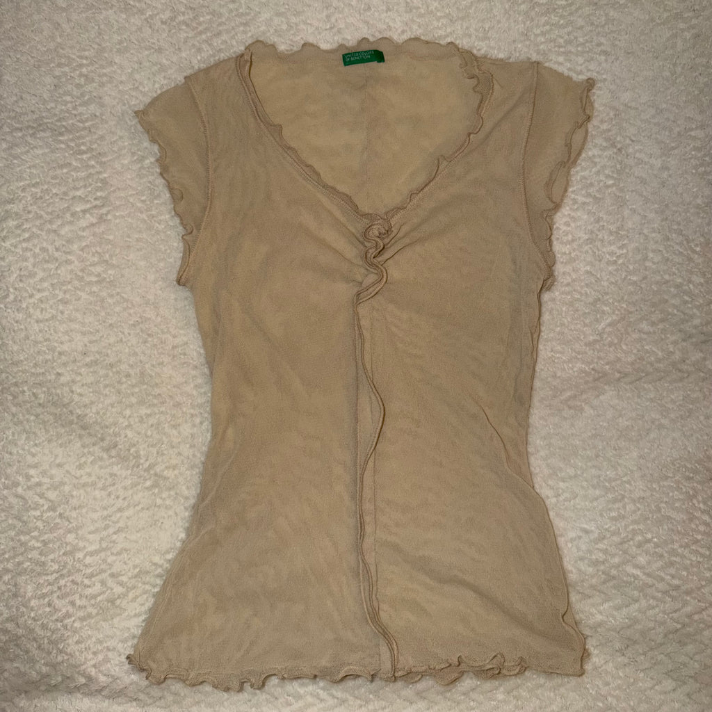 Beige Top of United Colors of Benetton - Size XS