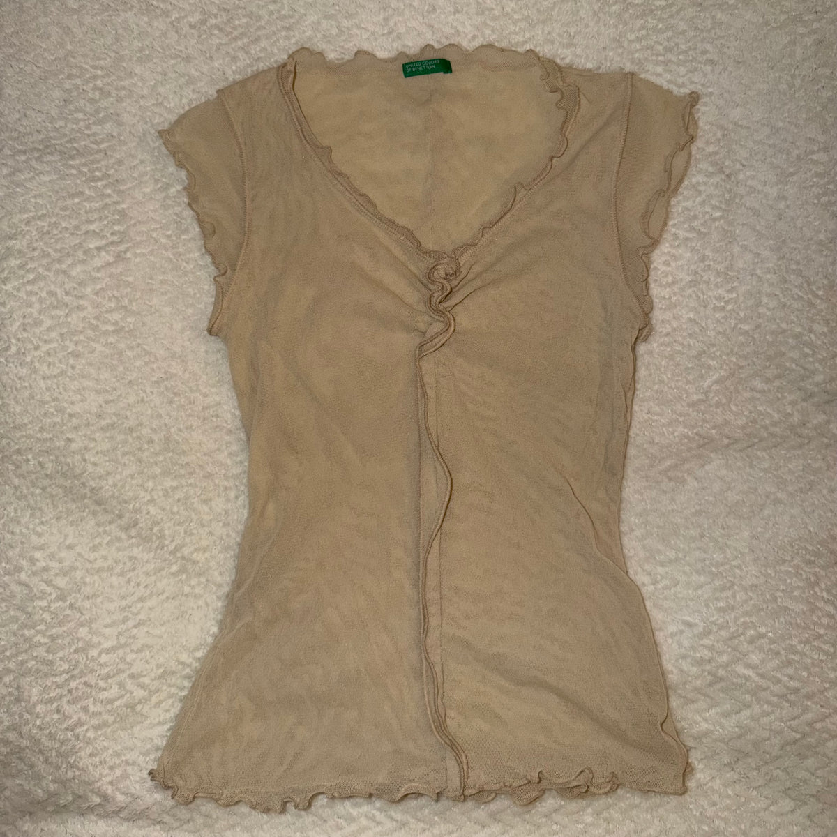 Beige Top of United Colors of Benetton - Size XS