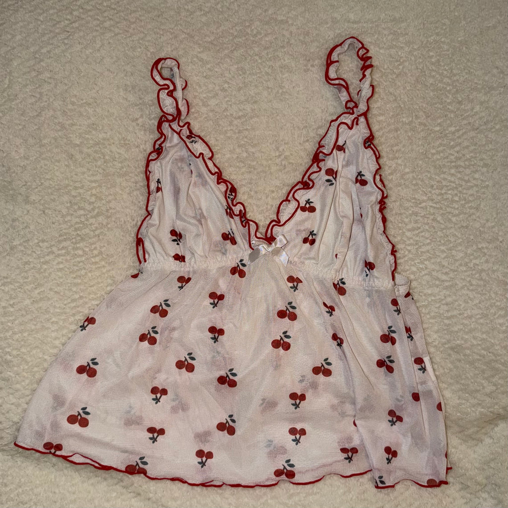 White and red cherry - Size S