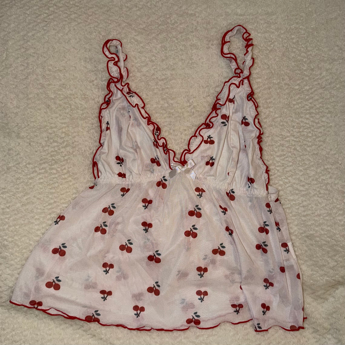 White and red cherry - Size S