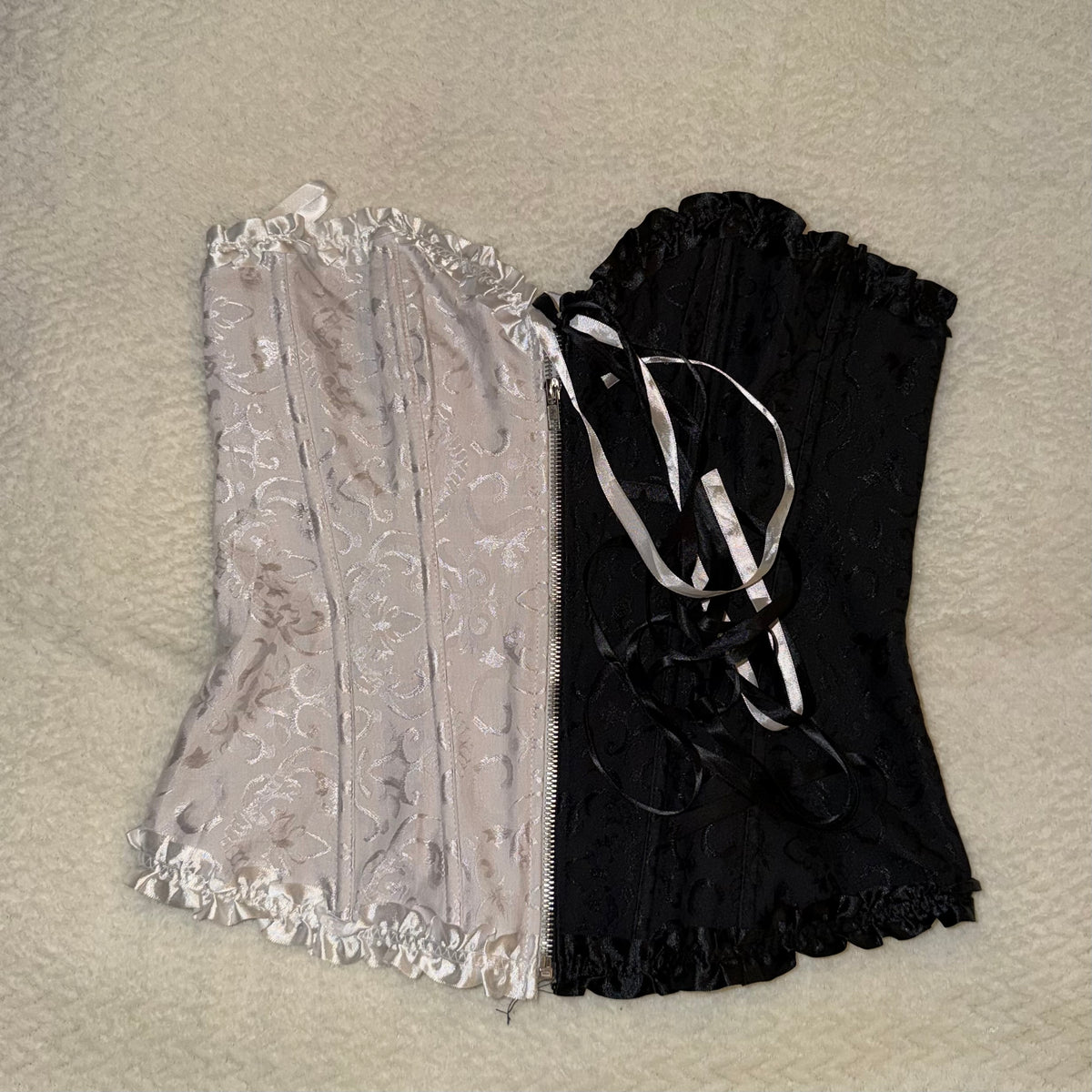 Black and White Corset - Size M