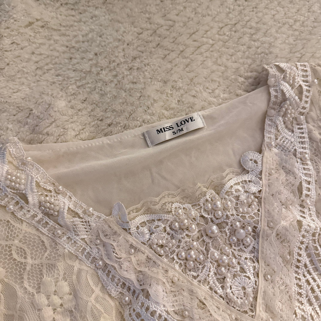 White Lace Sleeve - Size S