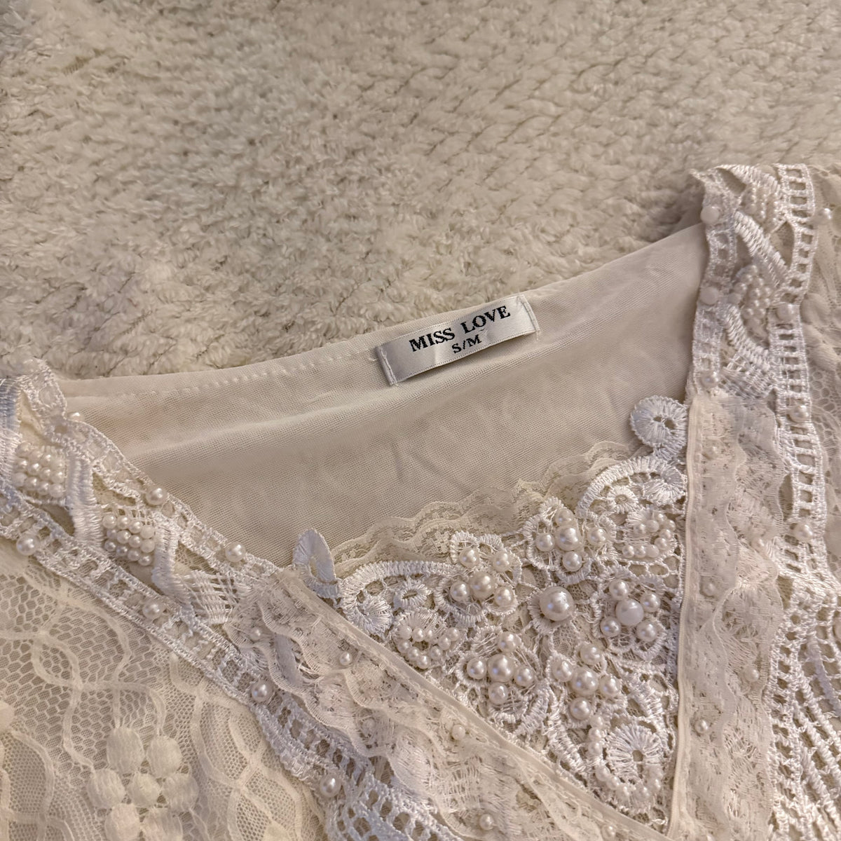 White Lace Sleeve - Size S