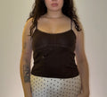 Liu Jo Brown Sparkly Top - Size S/M