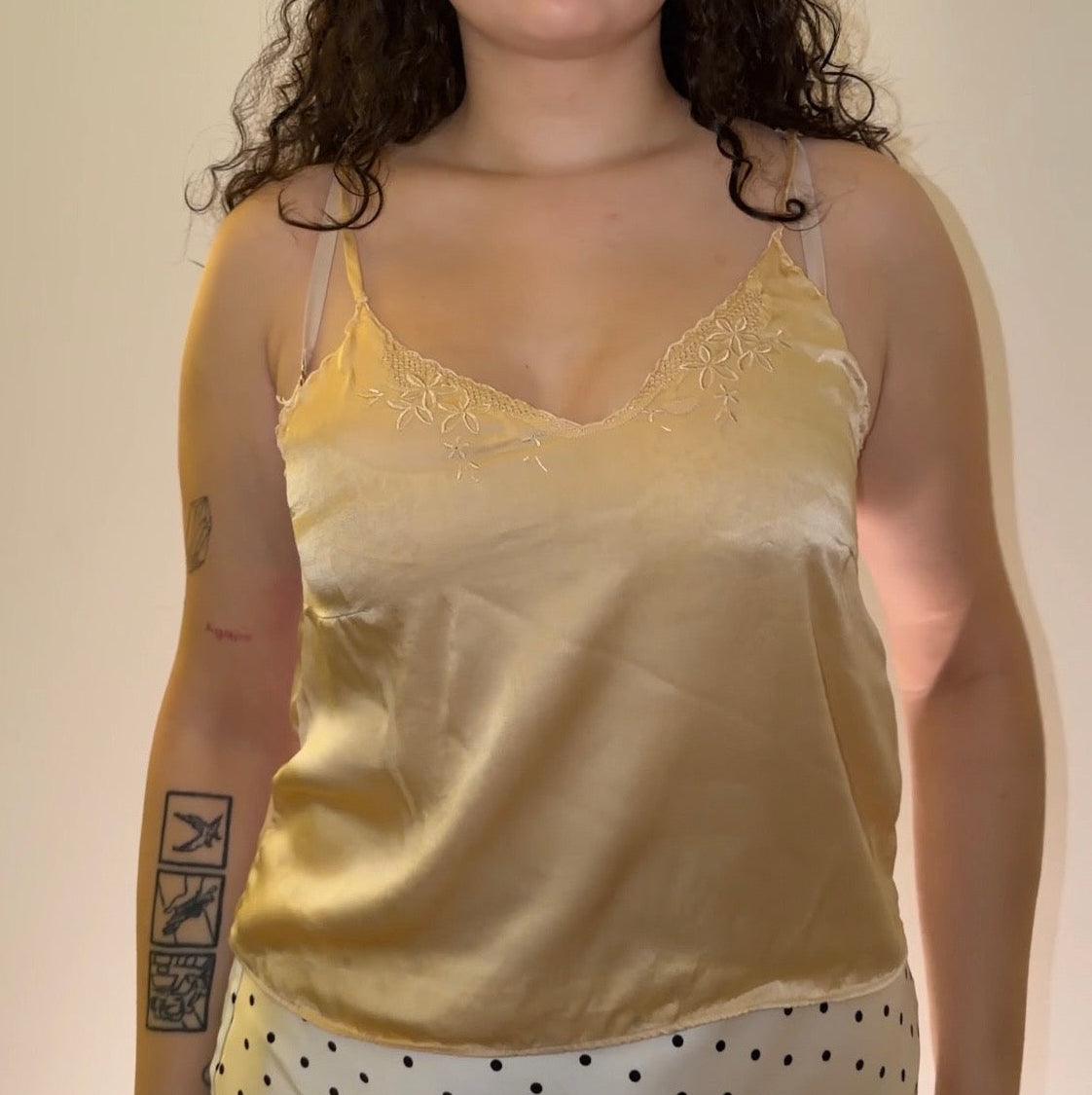 La Perla Golden Silk Top - Size S