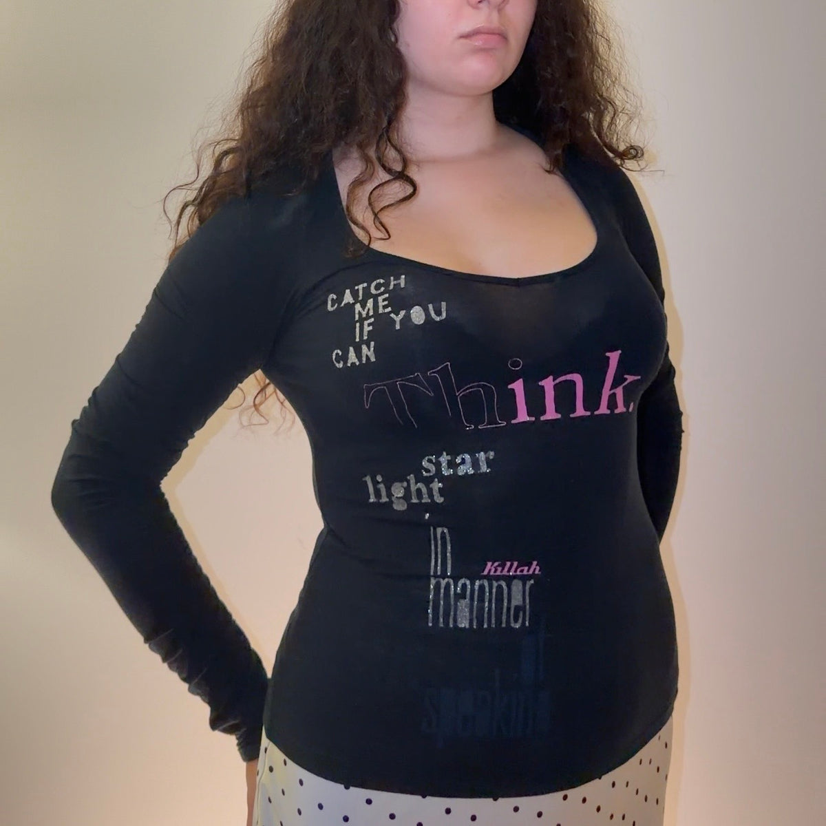 Long Sleeve Miss Sixty black top - Size S
