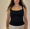 Black Lace Top - Size S/M