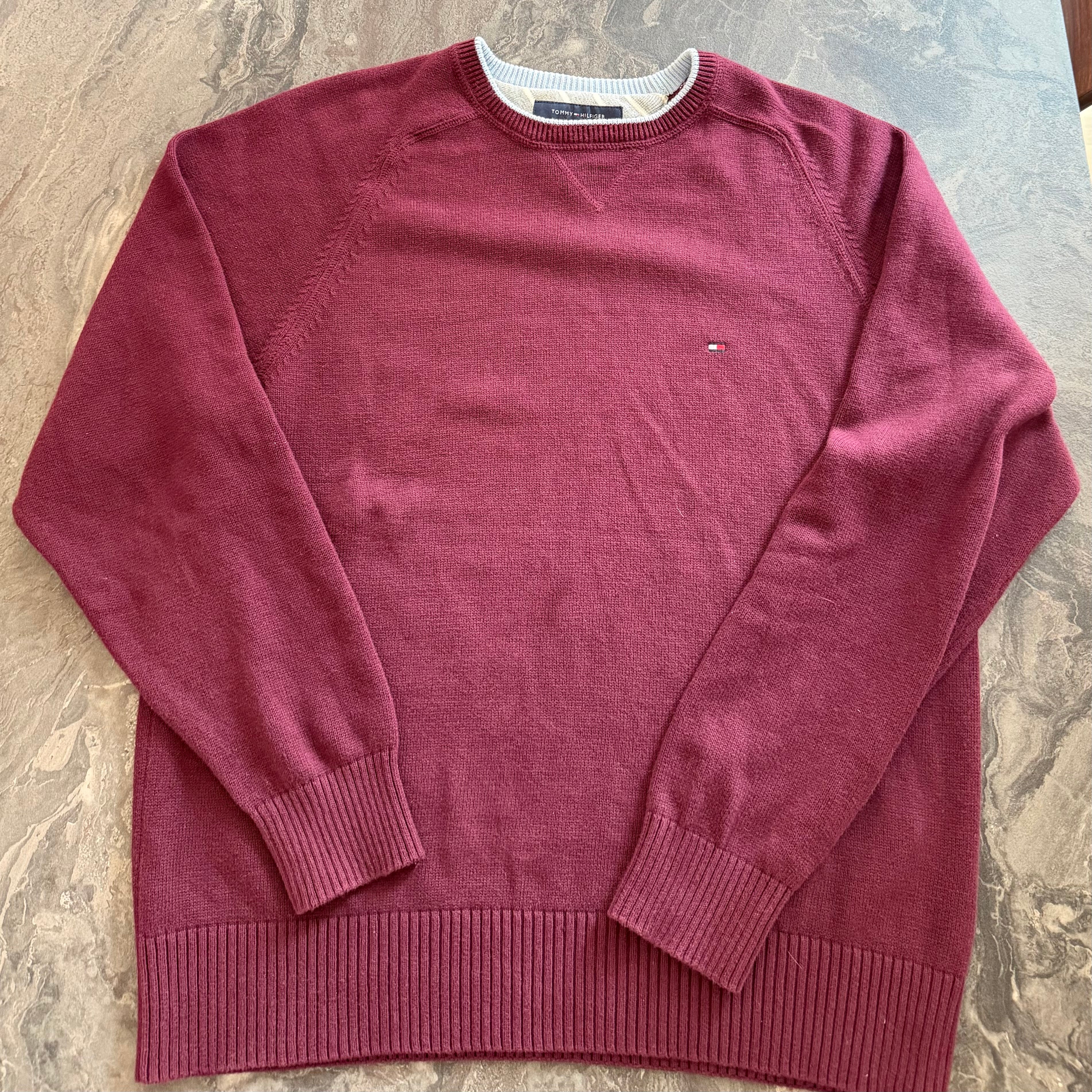 Tommy Hilfiger dark red sweater - Size M