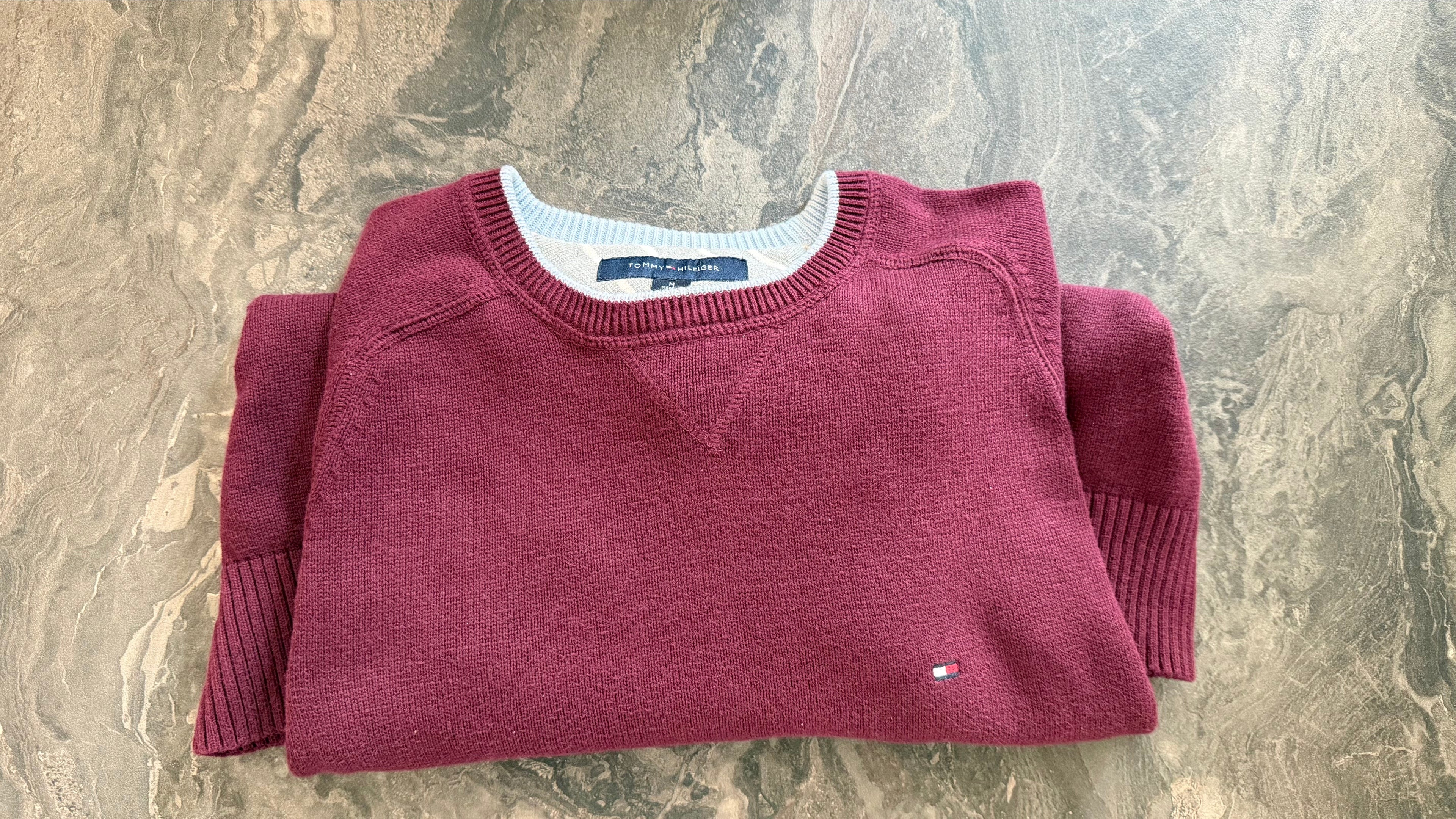 Tommy Hilfiger dark red sweater - Size M