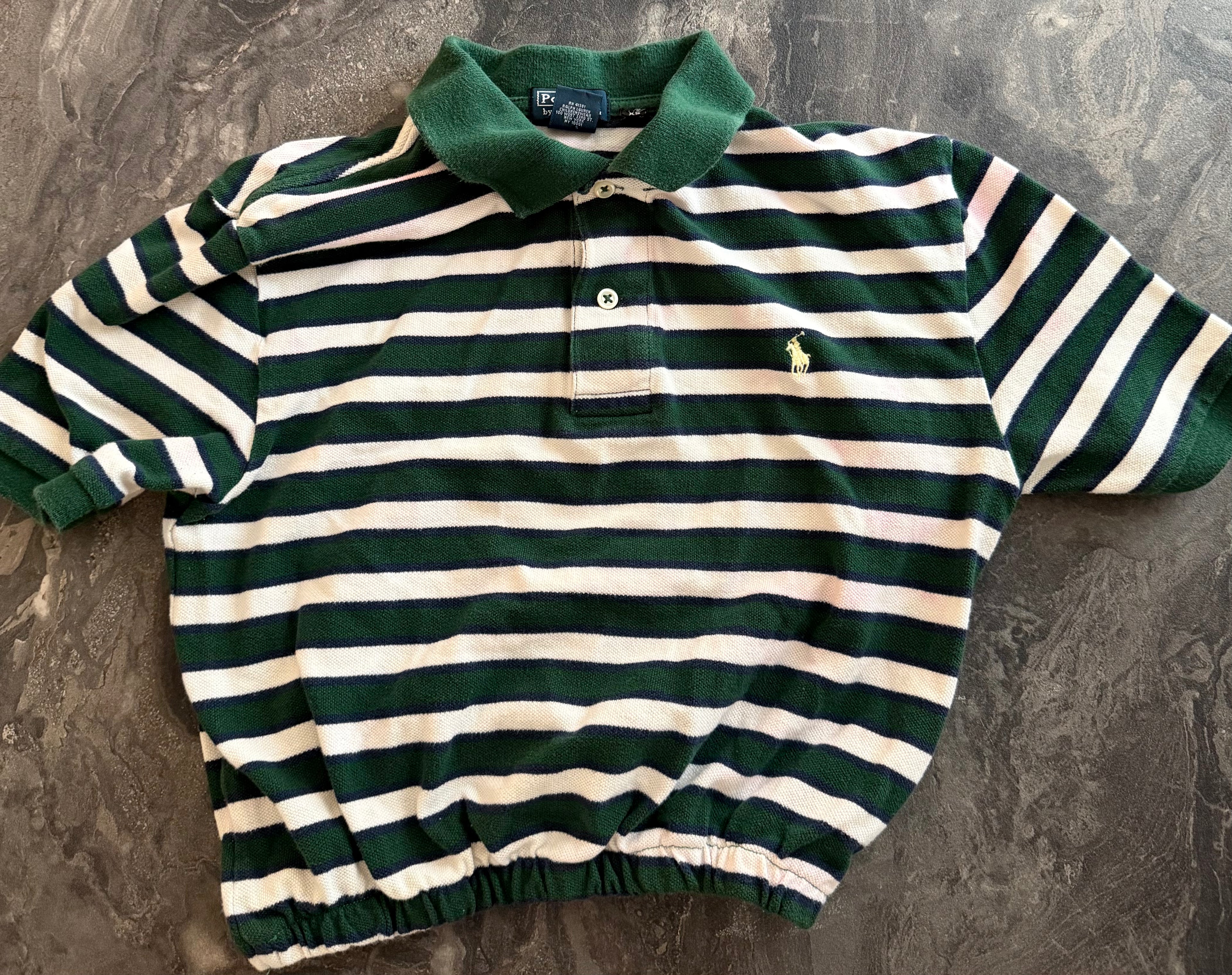 Ralph Lauren white and green polo - Size XS