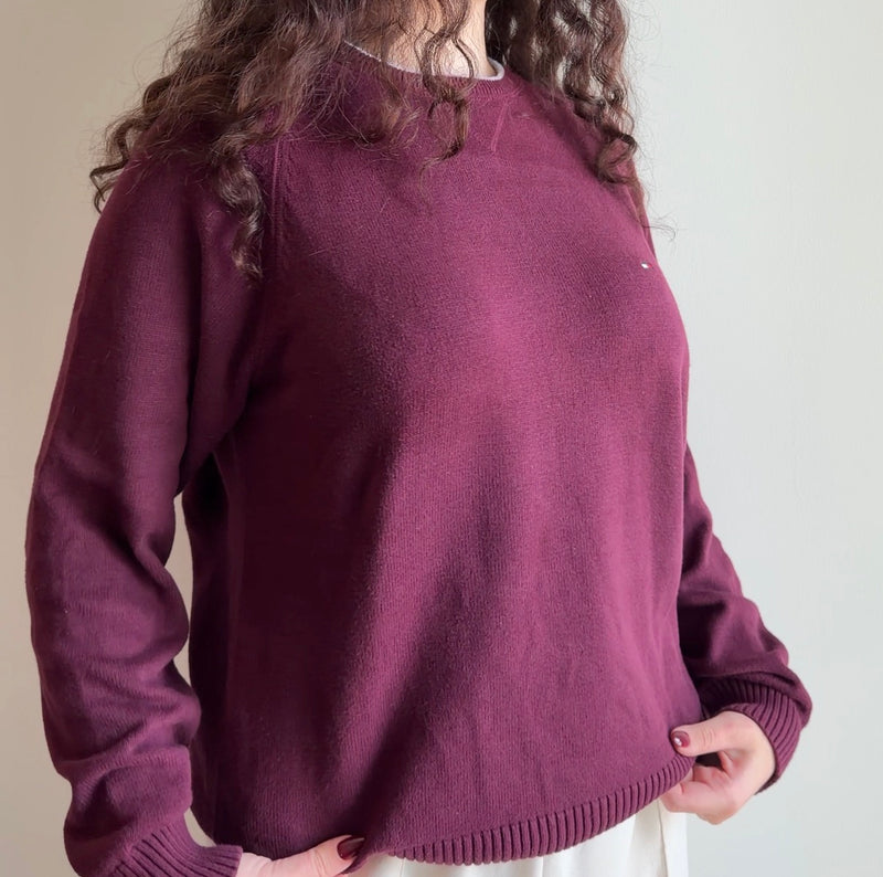 Tommy Hilfiger dark red sweater - Size M
