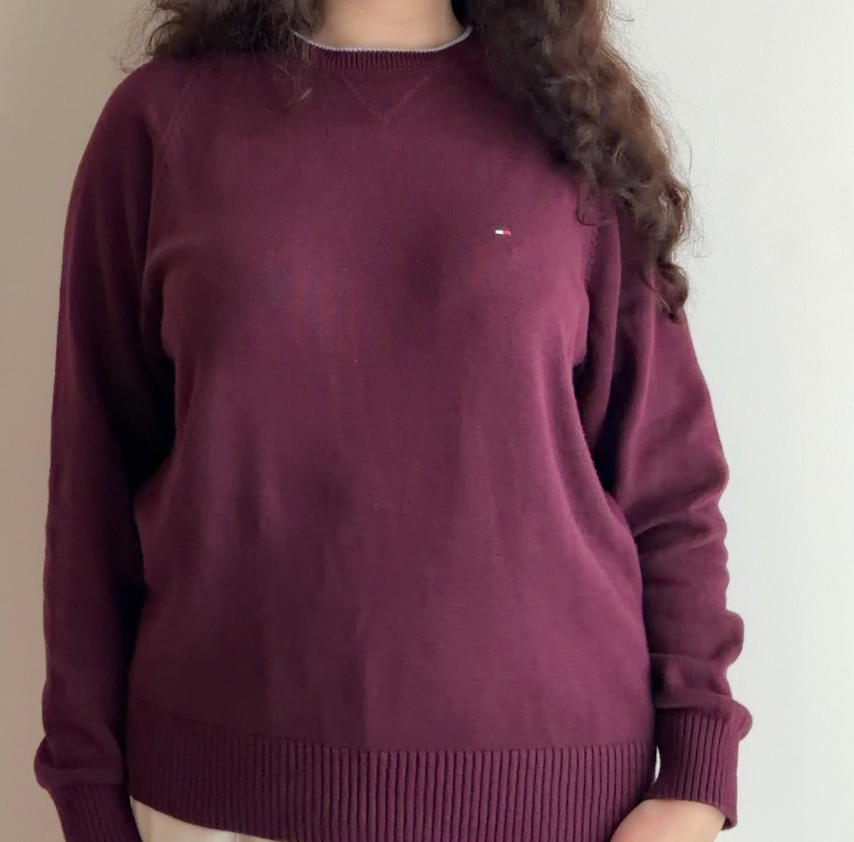 Tommy Hilfiger dark red sweater - Size M