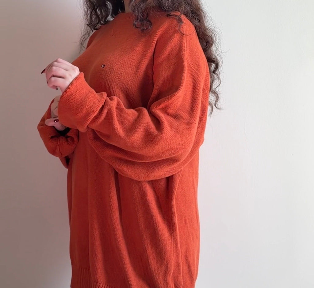 Tommy Hilfiger orange sweater - Size L