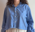 Ralph Lauren cropped blue shirt - Size M