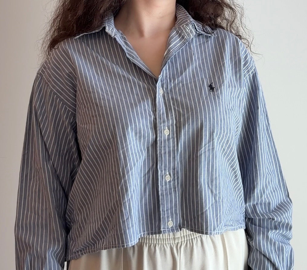 Ralph Lauren cropped light blue shirt - Size S