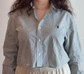 Ralph Lauren cropped light blue shirt - Size S
