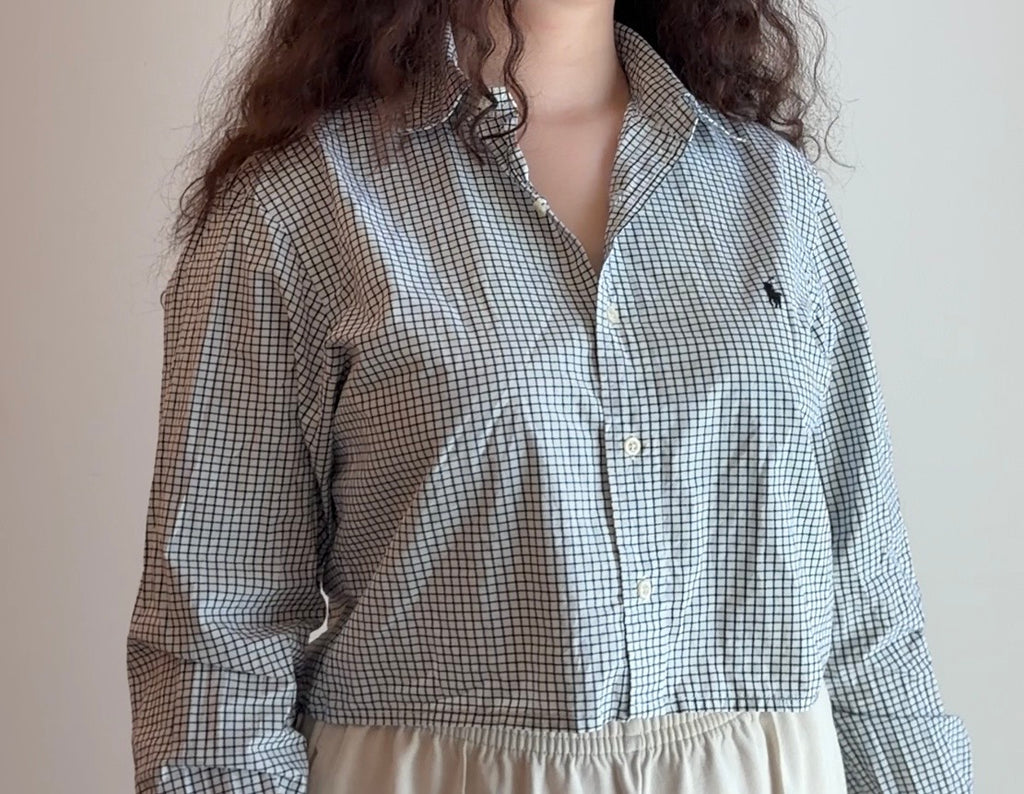 Ralph Lauren cropped light blue shirt - Size S