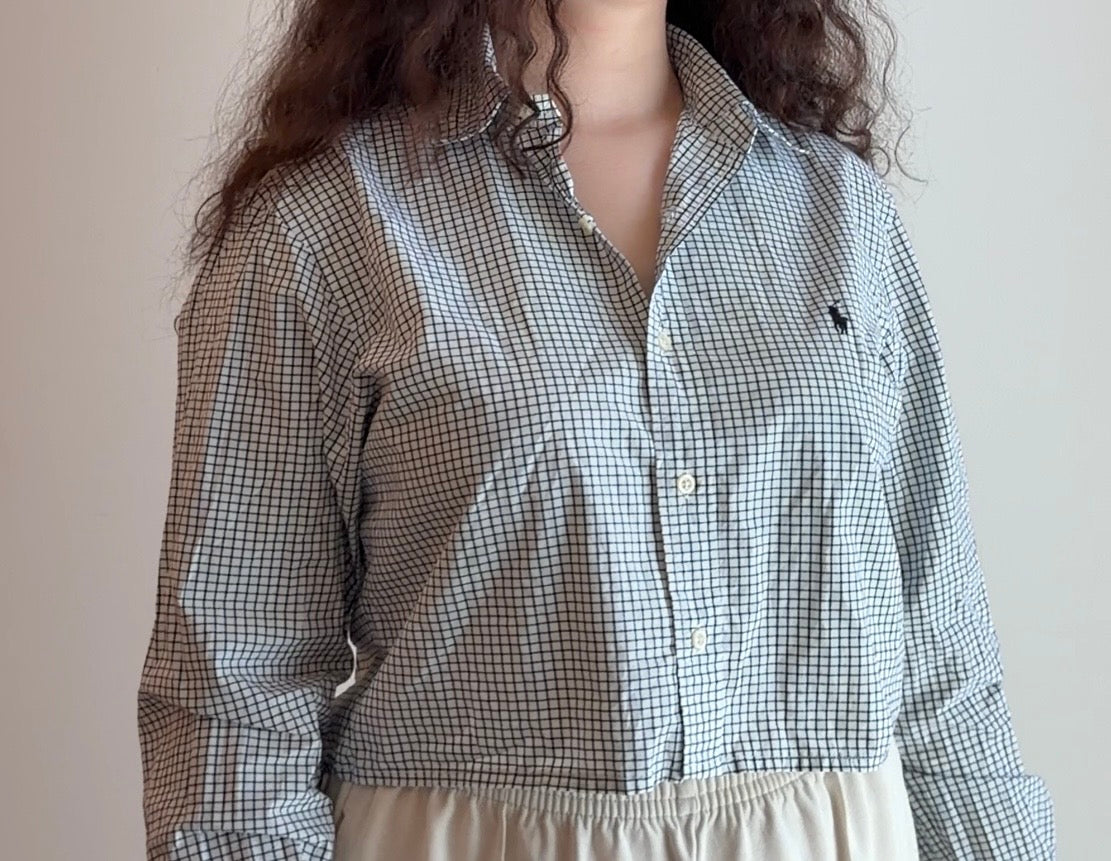 Ralph Lauren cropped light blue shirt - Size S